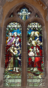 Stained glass window in the south aisle June 2012